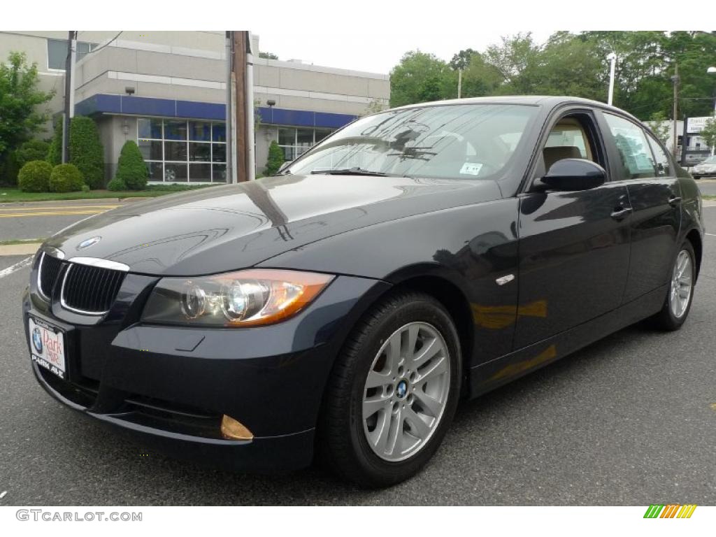 2007 3 Series 328xi Sedan - Monaco Blue Metallic / Cream Beige photo #4