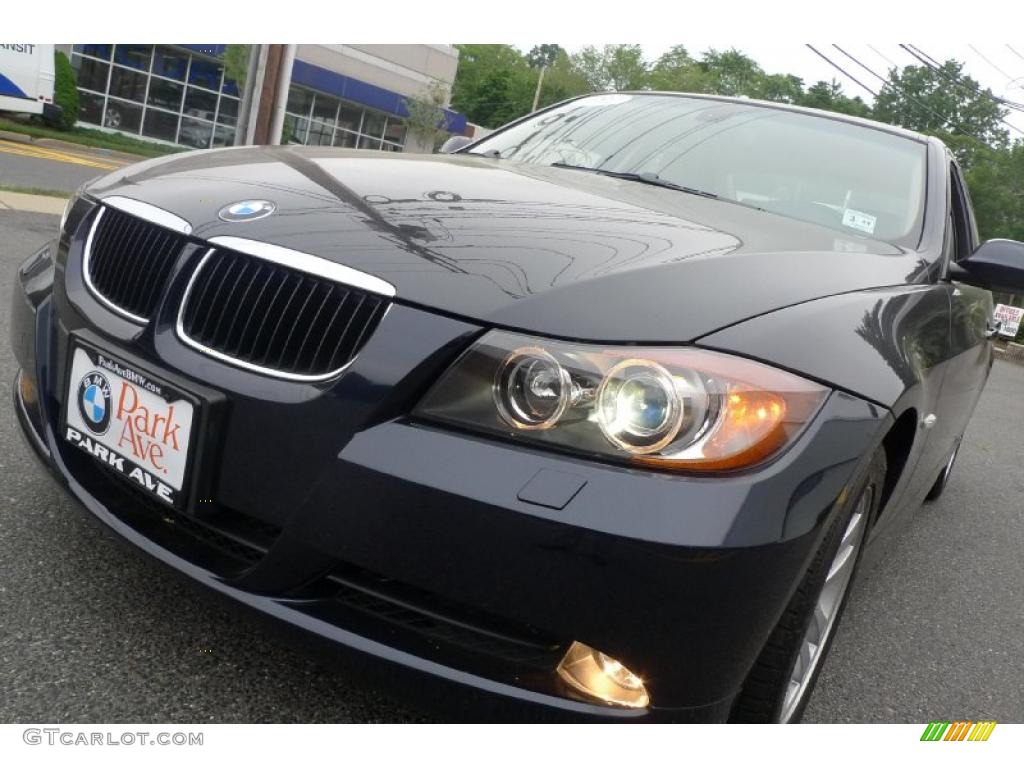 2007 3 Series 328xi Sedan - Monaco Blue Metallic / Cream Beige photo #7