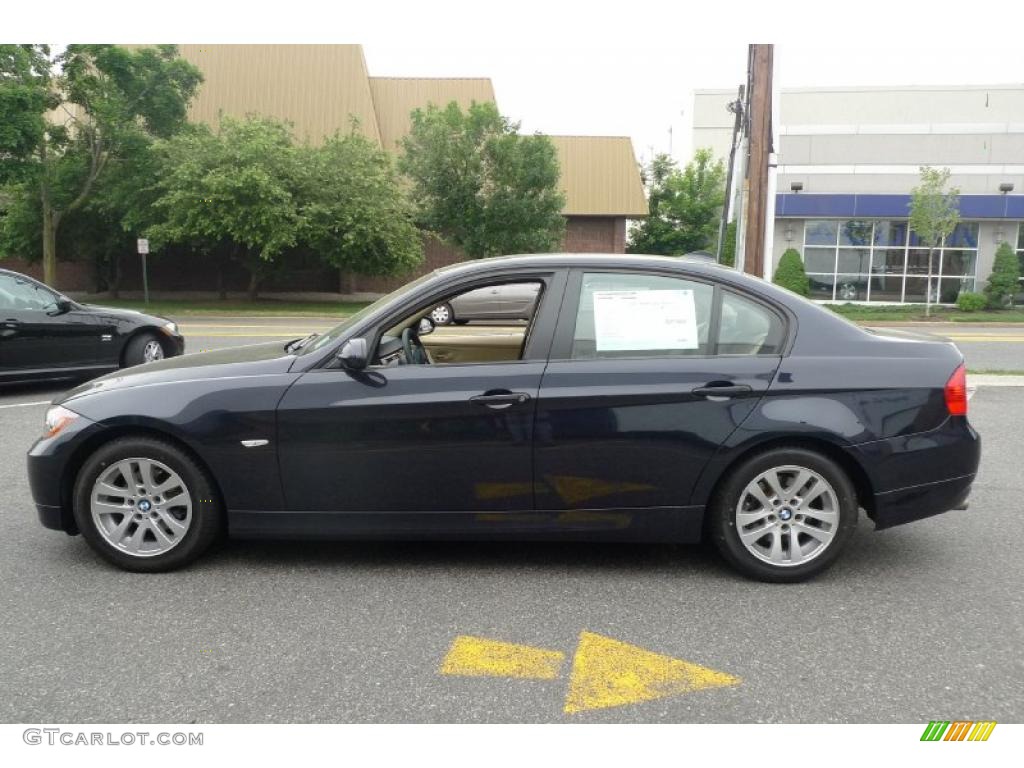 2007 3 Series 328xi Sedan - Monaco Blue Metallic / Cream Beige photo #9