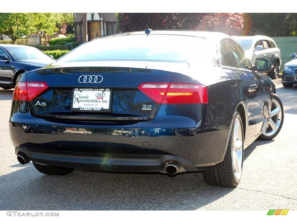 2009 A5 3.2 quattro Coupe - Deep Sea Blue Pearl / Cinnamon Brown photo #4