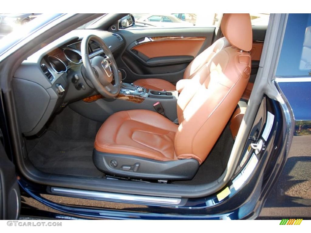 2009 A5 3.2 quattro Coupe - Deep Sea Blue Pearl / Cinnamon Brown photo #13