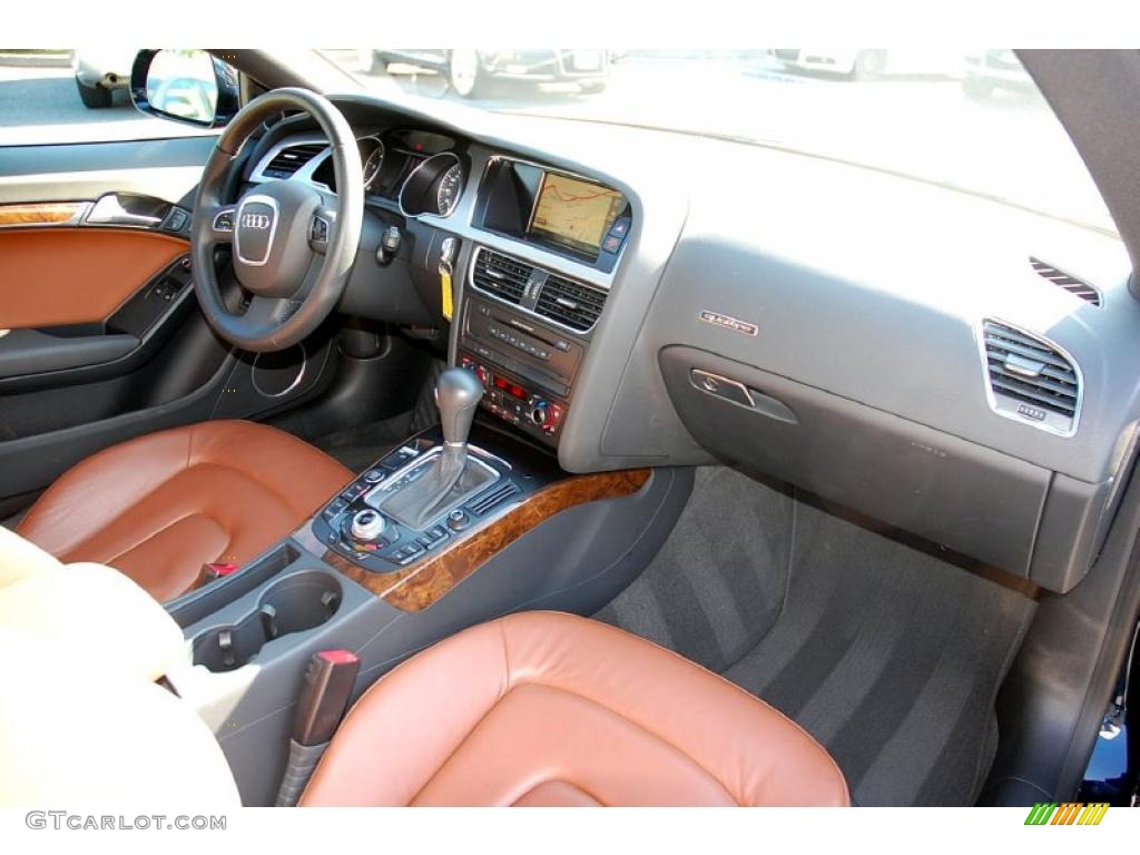 2009 A5 3.2 quattro Coupe - Deep Sea Blue Pearl / Cinnamon Brown photo #25