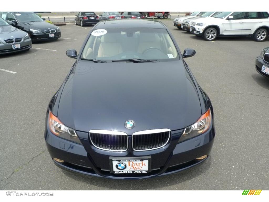 2008 3 Series 328xi Sedan - Jet Black / Cream Beige photo #12