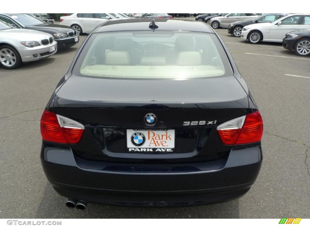 2008 3 Series 328xi Sedan - Jet Black / Cream Beige photo #13