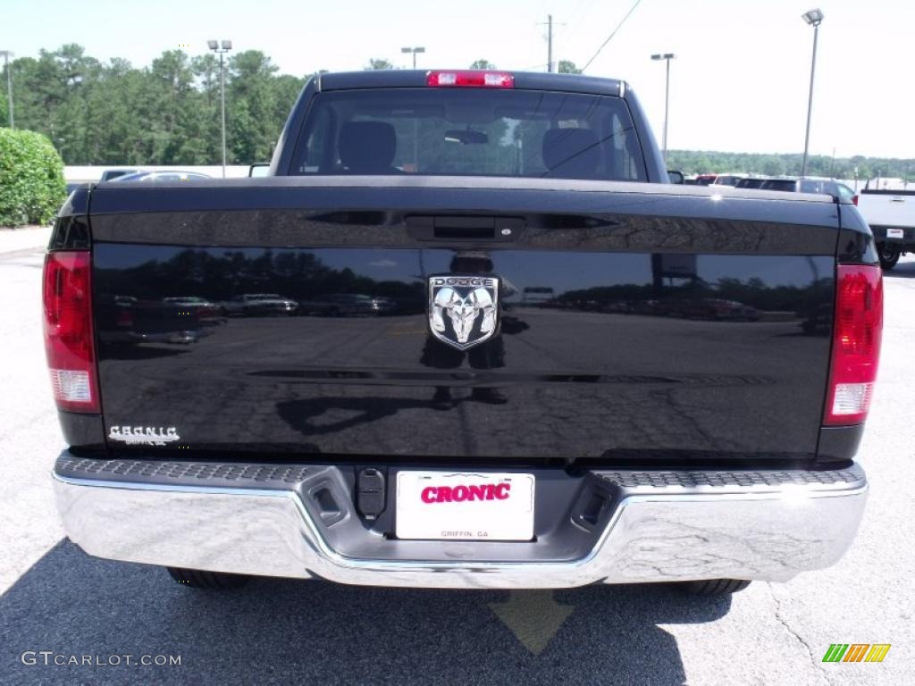 2010 Ram 1500 ST Regular Cab - Brilliant Black Crystal Pearl / Dark Slate Gray photo #7