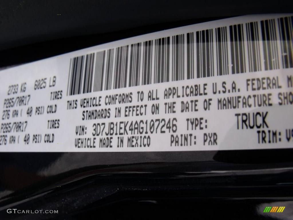 2010 Ram 1500 ST Regular Cab - Brilliant Black Crystal Pearl / Dark Slate Gray photo #18