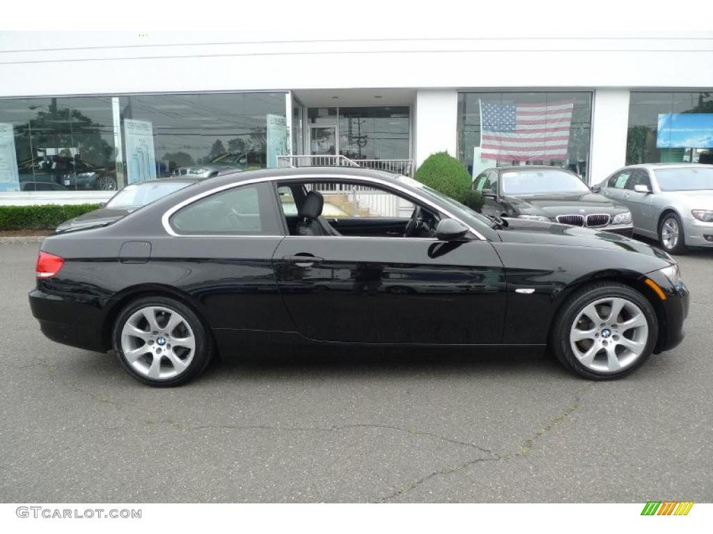 2008 3 Series 328xi Coupe - Jet Black / Black photo #2