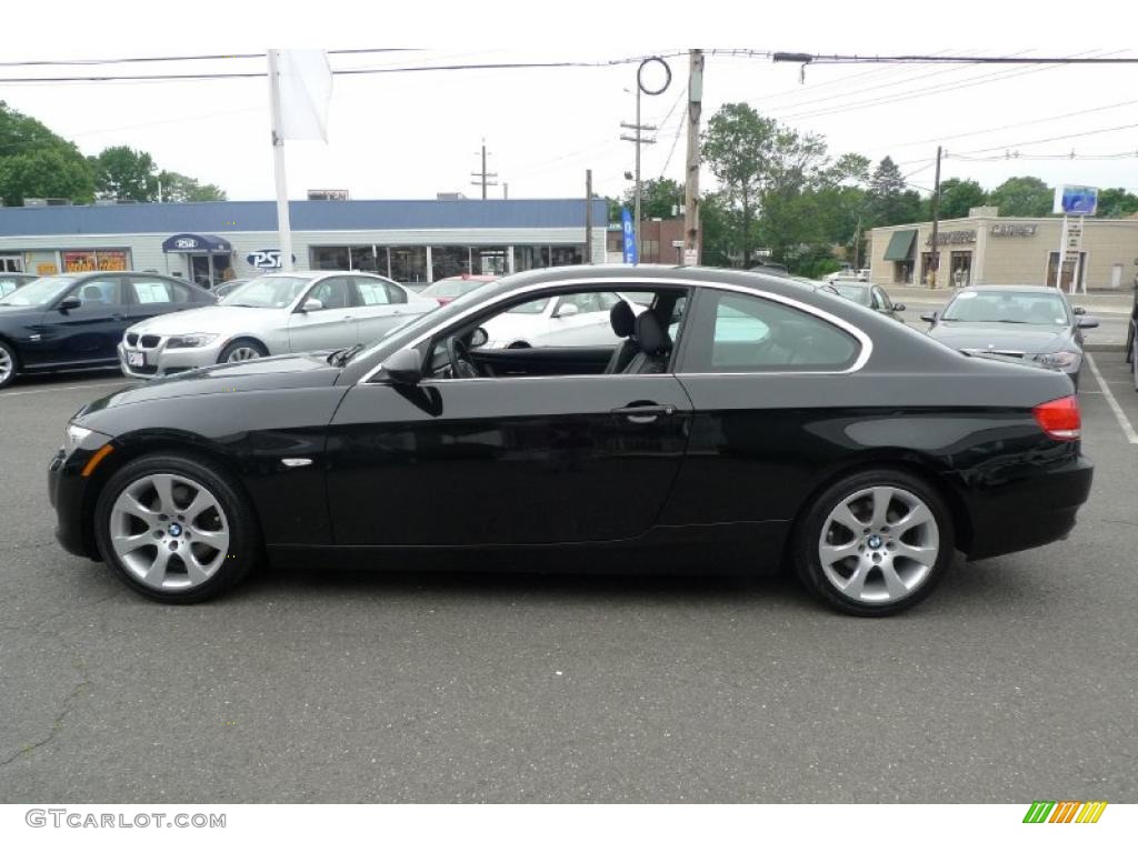 2008 3 Series 328xi Coupe - Jet Black / Black photo #6
