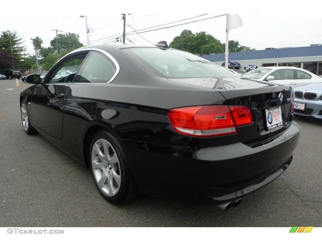 2008 3 Series 328xi Coupe - Jet Black / Black photo #7