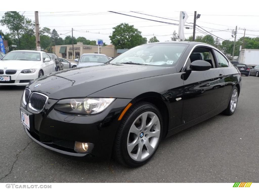 2008 3 Series 328xi Coupe - Jet Black / Black photo #8