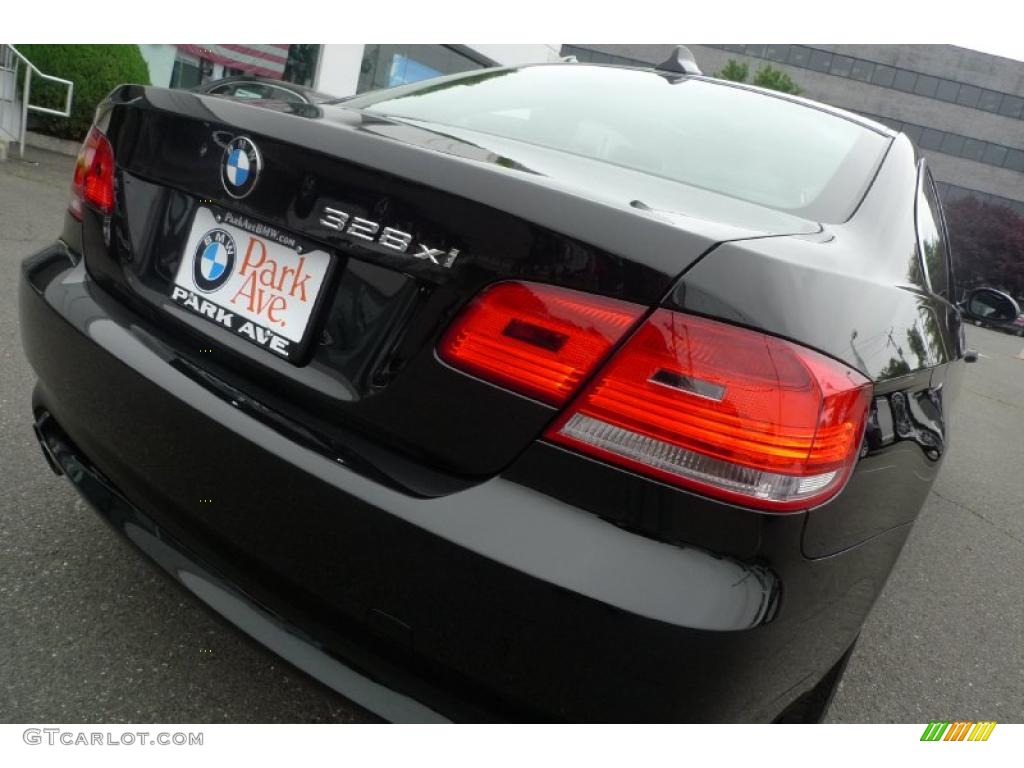 2008 3 Series 328xi Coupe - Jet Black / Black photo #10