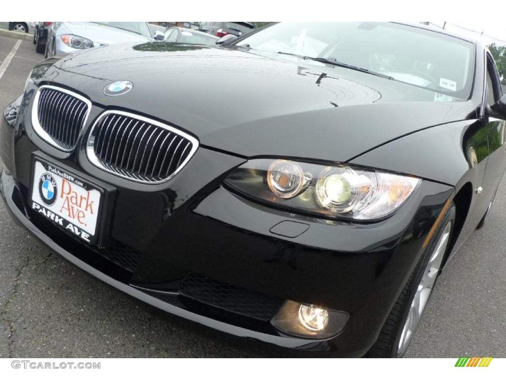 2008 3 Series 328xi Coupe - Jet Black / Black photo #13