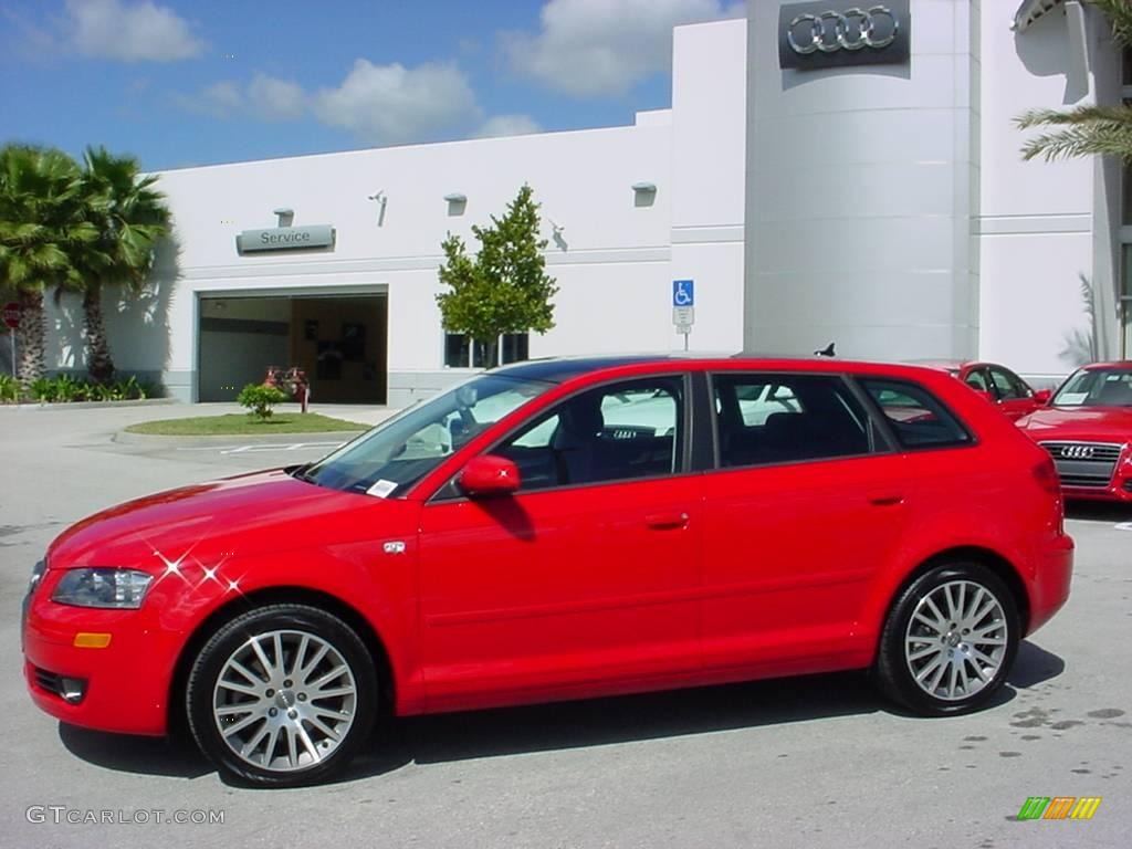 2008 A3 2.0T - Brilliant Red / Black photo #2