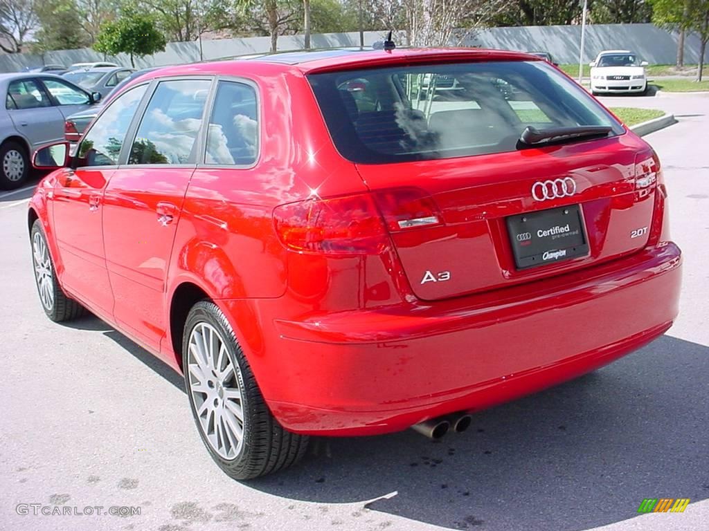 2008 A3 2.0T - Brilliant Red / Black photo #3