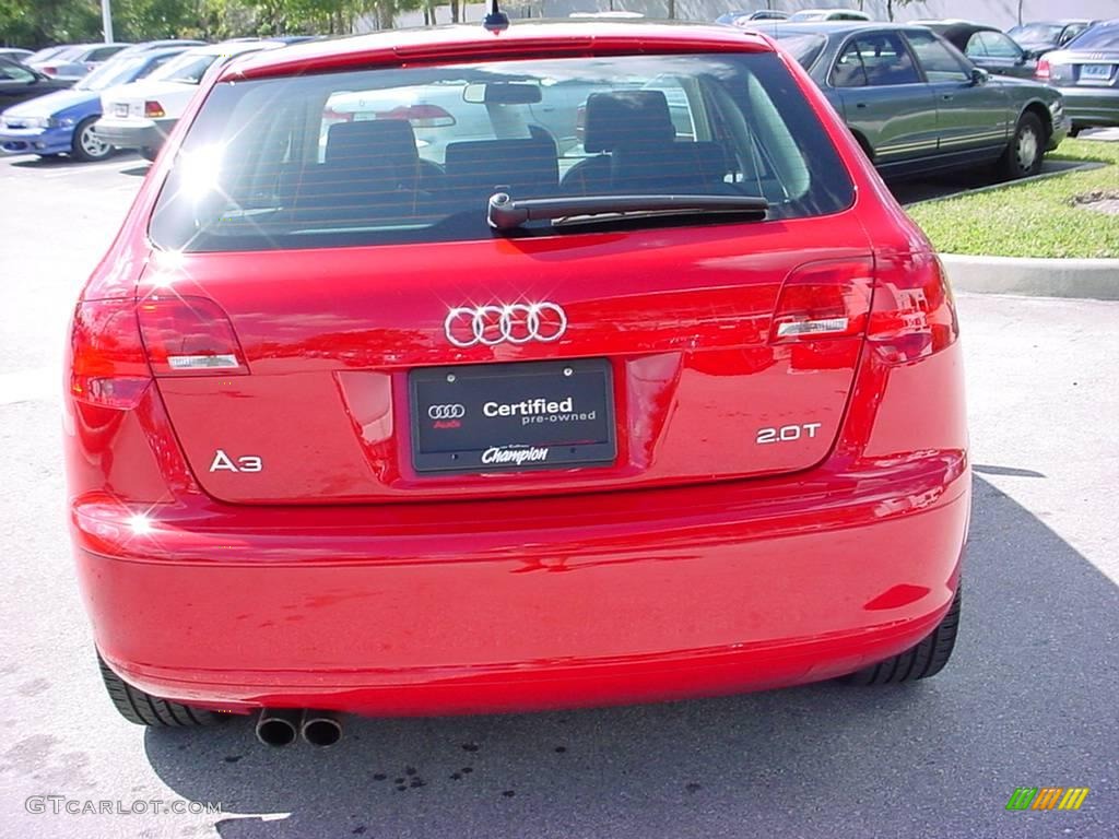 2008 A3 2.0T - Brilliant Red / Black photo #4