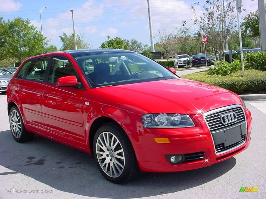 2008 A3 2.0T - Brilliant Red / Black photo #7