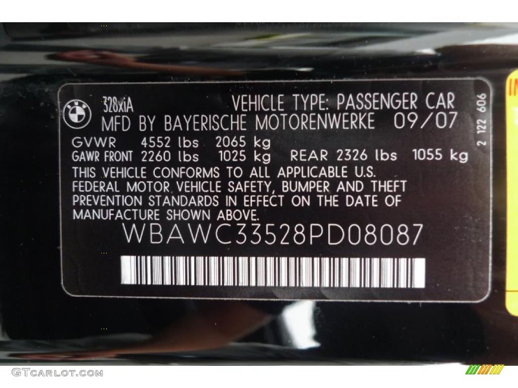 2008 3 Series 328xi Coupe - Jet Black / Black photo #50