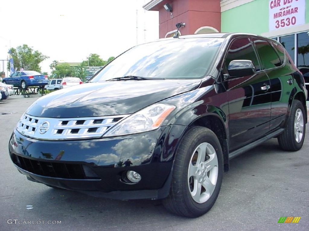 2003 Murano SL AWD - Super Black / Charcoal photo #8