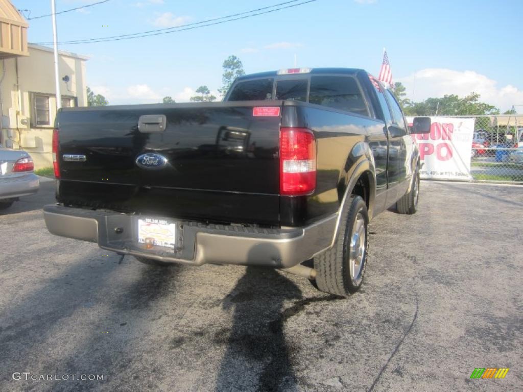 2005 F150 Lariat SuperCab - Black / Black photo #6