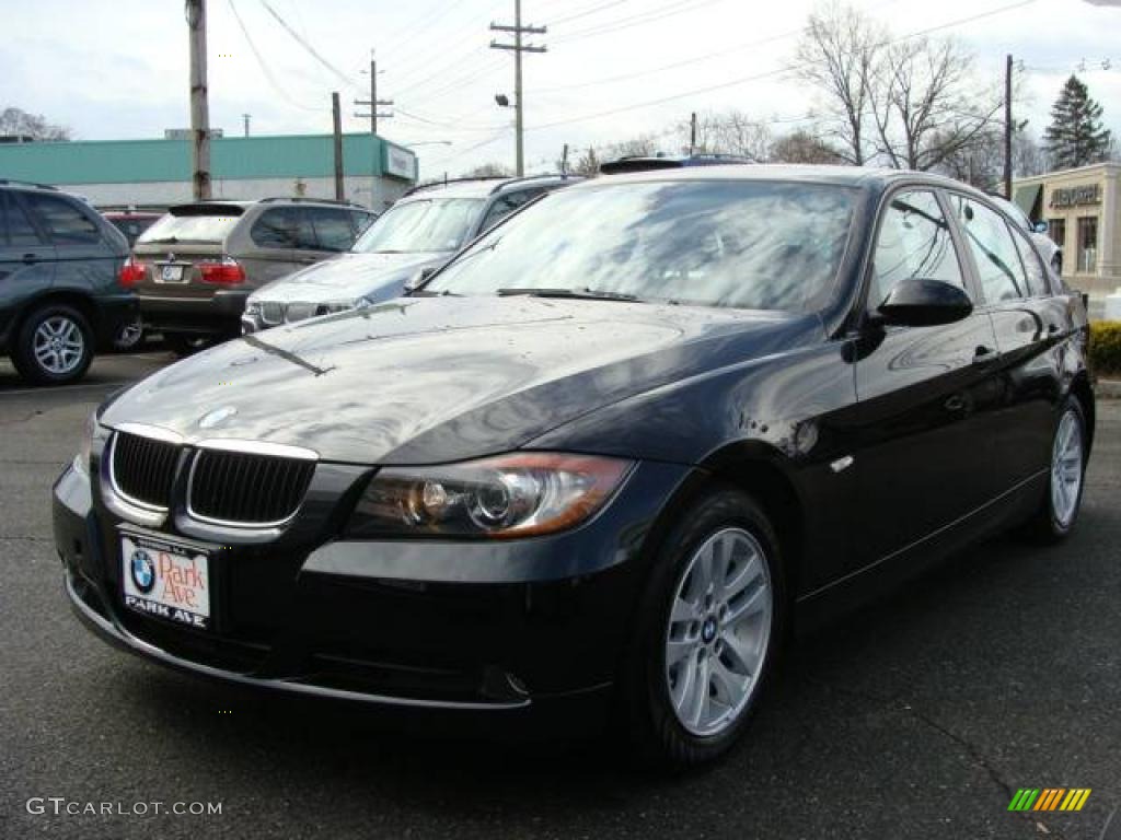 2006 3 Series 325i Sedan - Jet Black / Grey photo #4