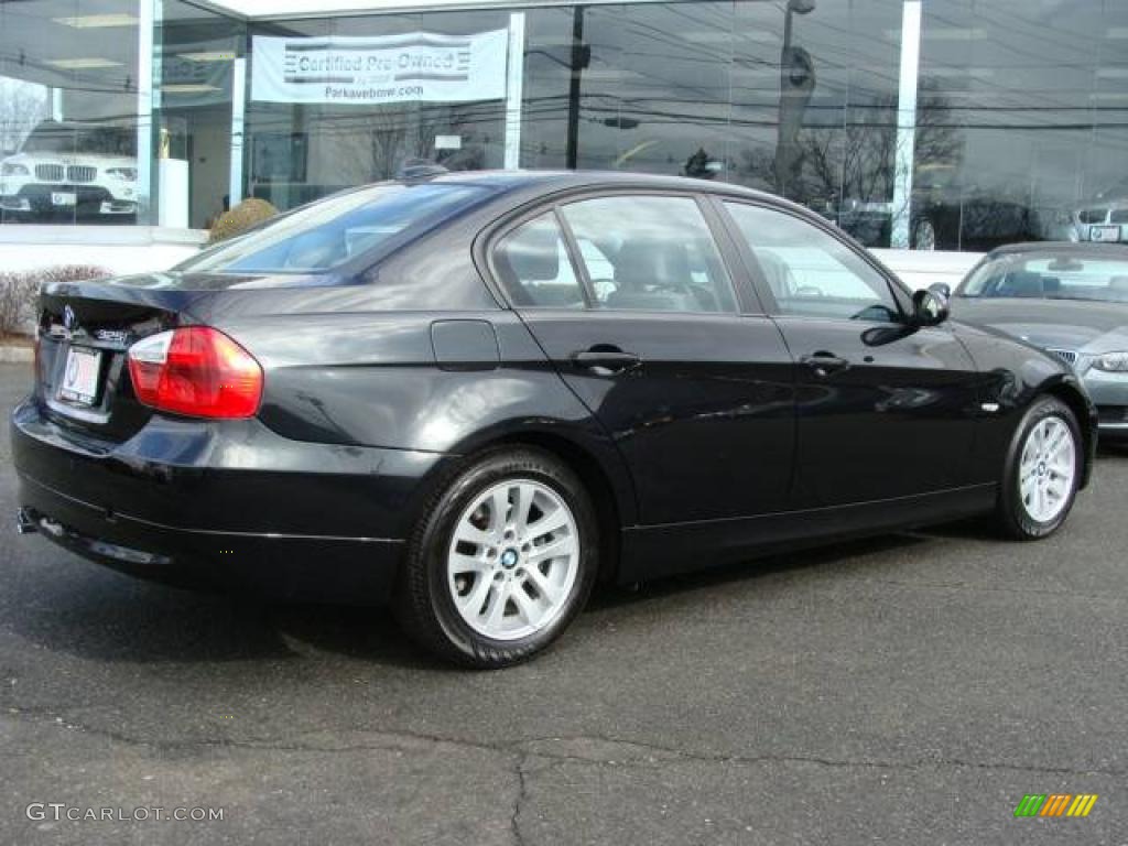 2006 3 Series 325i Sedan - Jet Black / Grey photo #8