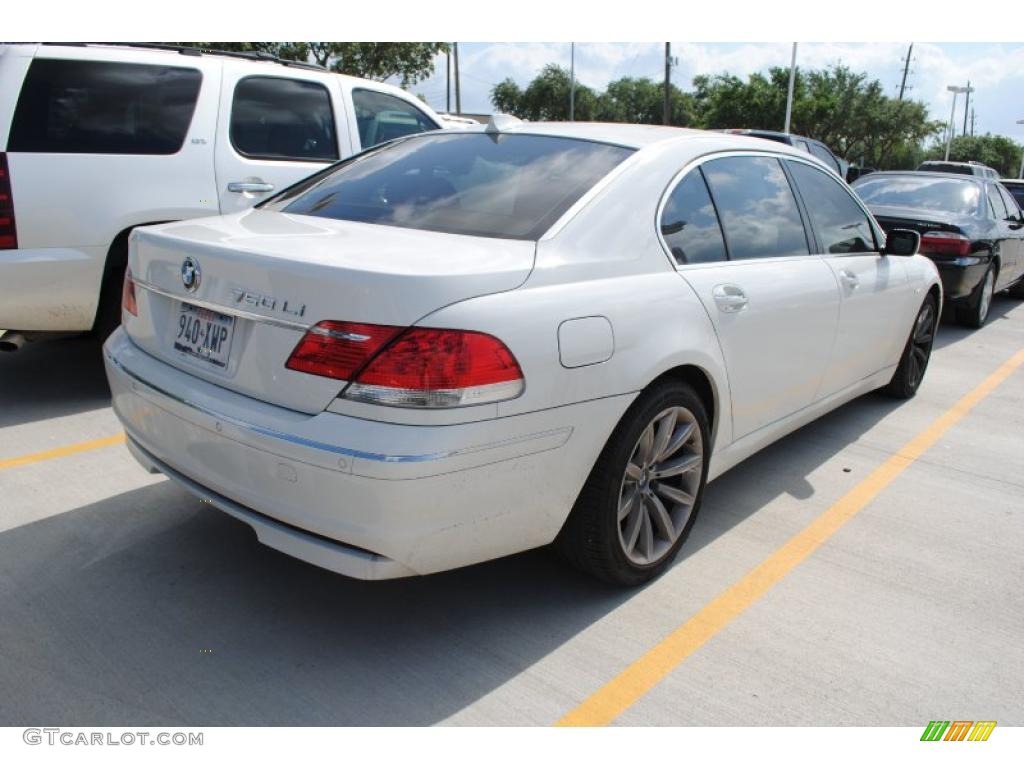 2007 7 Series 750Li Sedan - Alpine White / Natural Brown photo #5