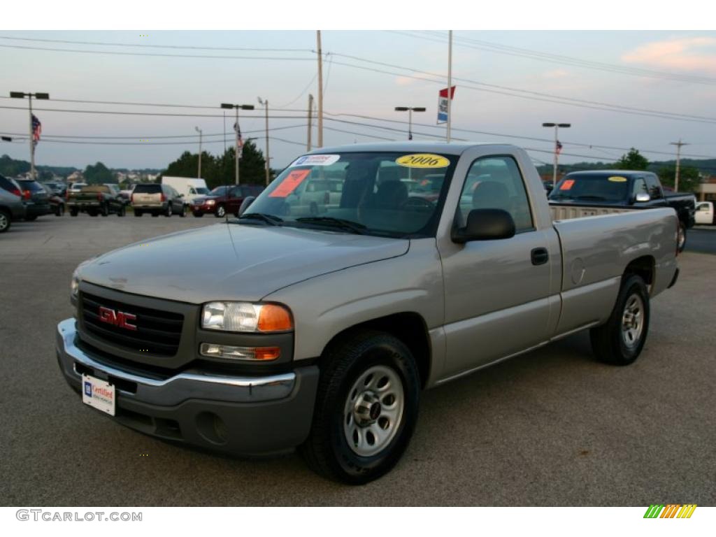 2006 Sierra 1500 Regular Cab - Silver Birch Metallic / Dark Pewter photo #6