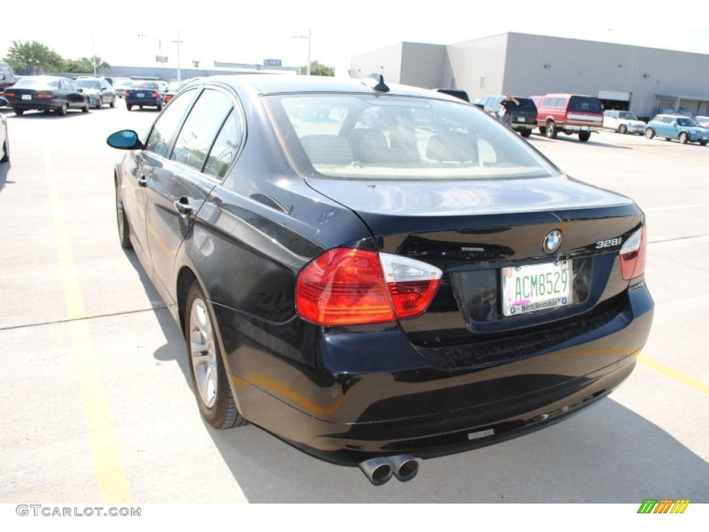 2008 3 Series 328i Sedan - Jet Black / Beige photo #3