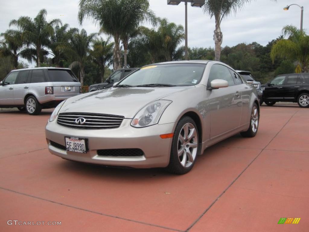 2004 G 35 Coupe - Desert Platinum Metallic / Beige photo #1