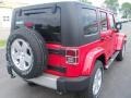 2010 Flame Red Jeep Wrangler Unlimited Sahara 4x4  photo #11