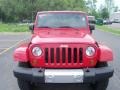 2010 Flame Red Jeep Wrangler Unlimited Sahara 4x4  photo #13
