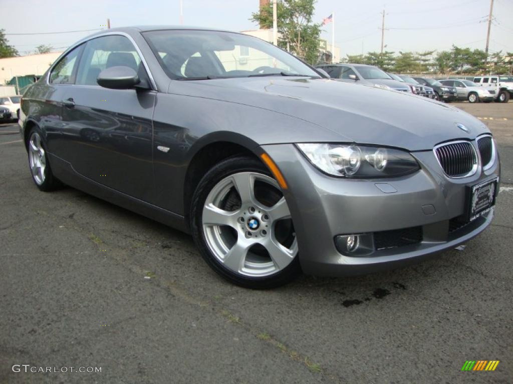 2007 3 Series 328xi Coupe - Space Gray Metallic / Black photo #2