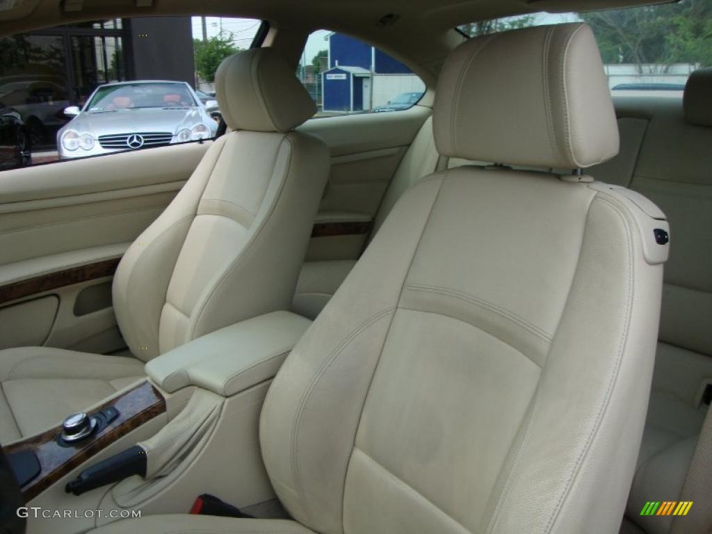 2007 3 Series 328i Coupe - Black Sapphire Metallic / Cream Beige photo #6