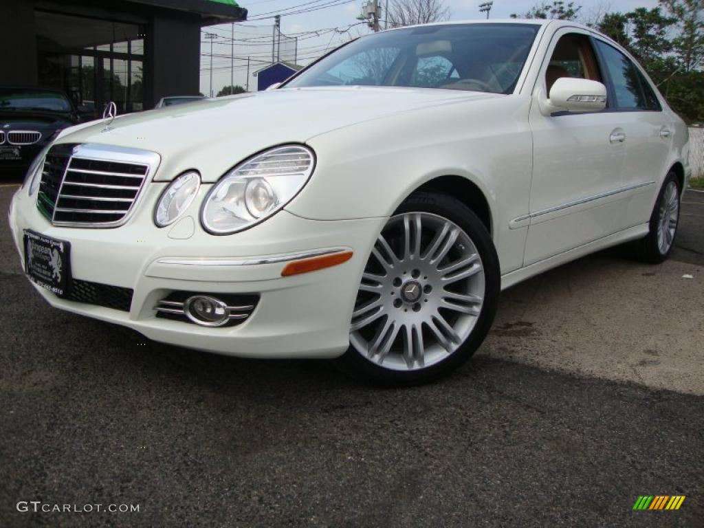 2008 E 350 4Matic Sedan - Arctic White / Cashmere photo #1