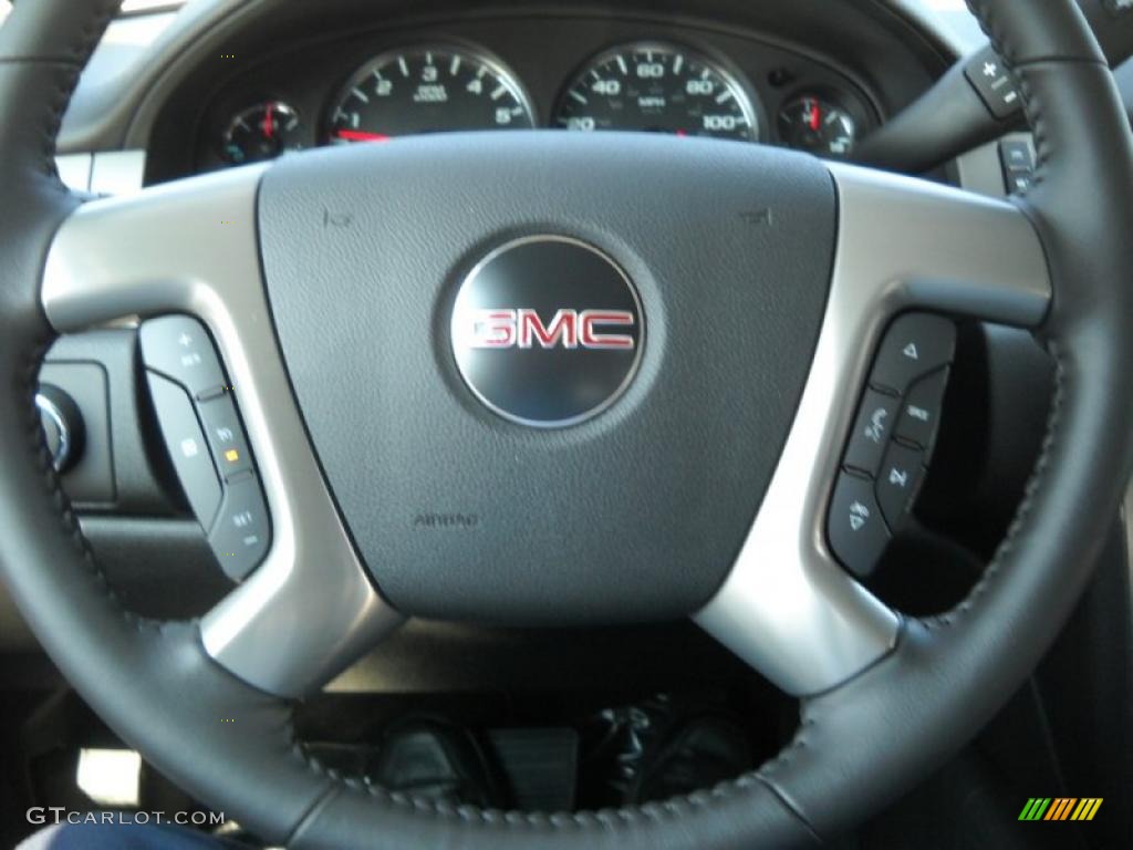 2010 Sierra 1500 SLE Extended Cab 4x4 - Storm Gray Metallic / Ebony photo #15