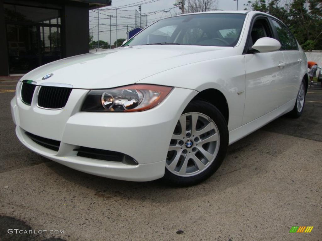 2007 3 Series 328i Sedan - Alpine White / Beige photo #1