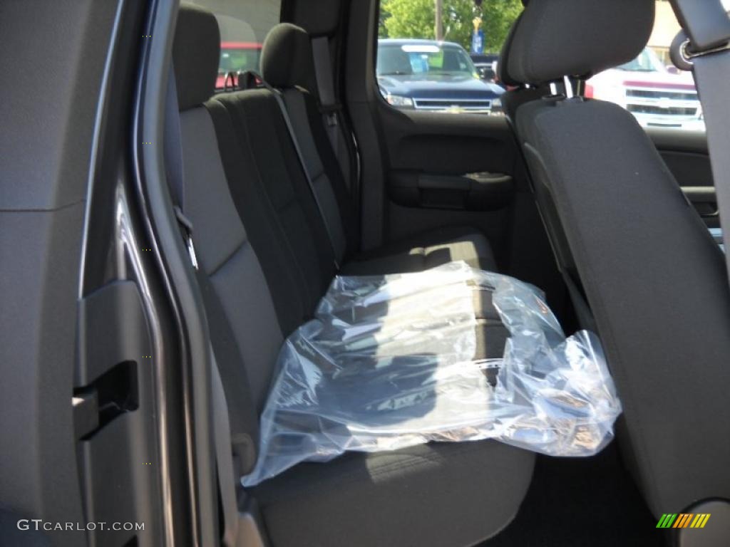 2010 Sierra 1500 SLE Extended Cab 4x4 - Storm Gray Metallic / Ebony photo #24