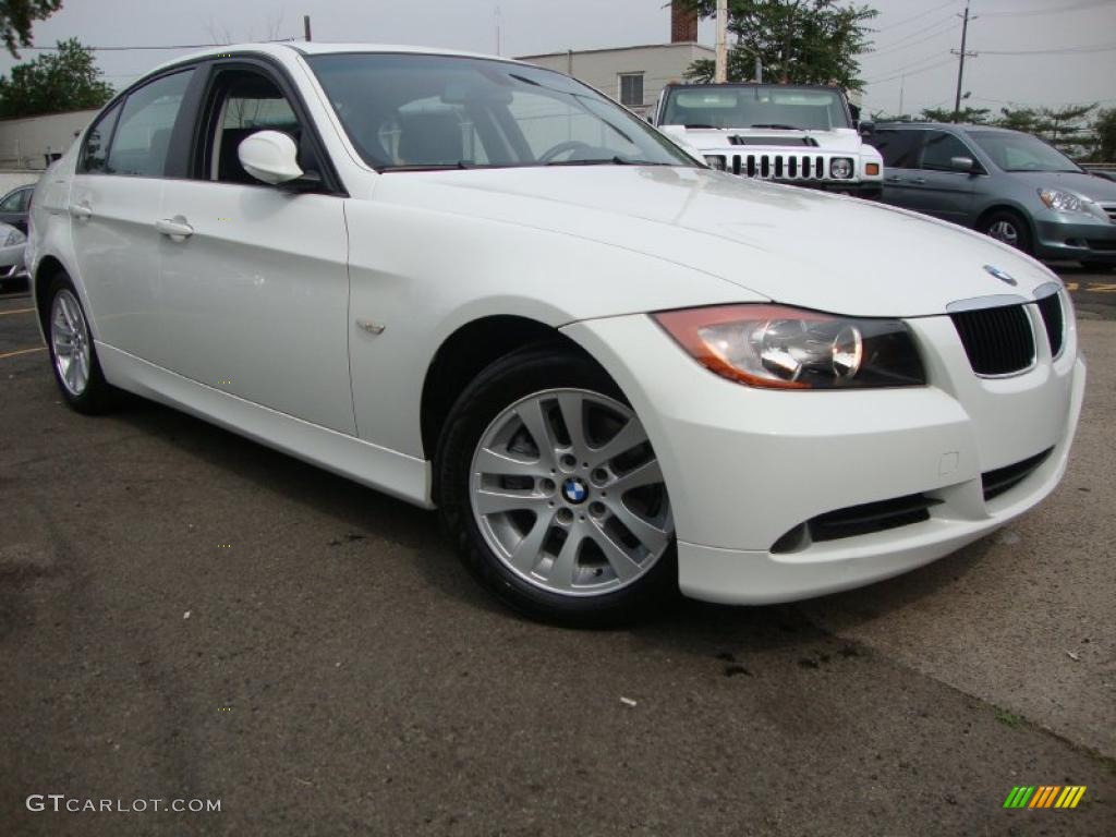 2007 3 Series 328i Sedan - Alpine White / Beige photo #2
