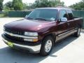 2002 Dark Carmine Red Metallic Chevrolet Silverado 1500 LS Extended Cab  photo #7