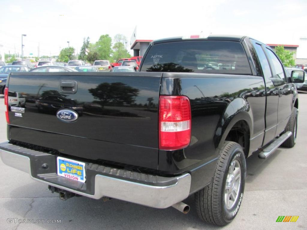 2006 F150 XLT SuperCab 4x4 - Black / Medium/Dark Flint photo #2