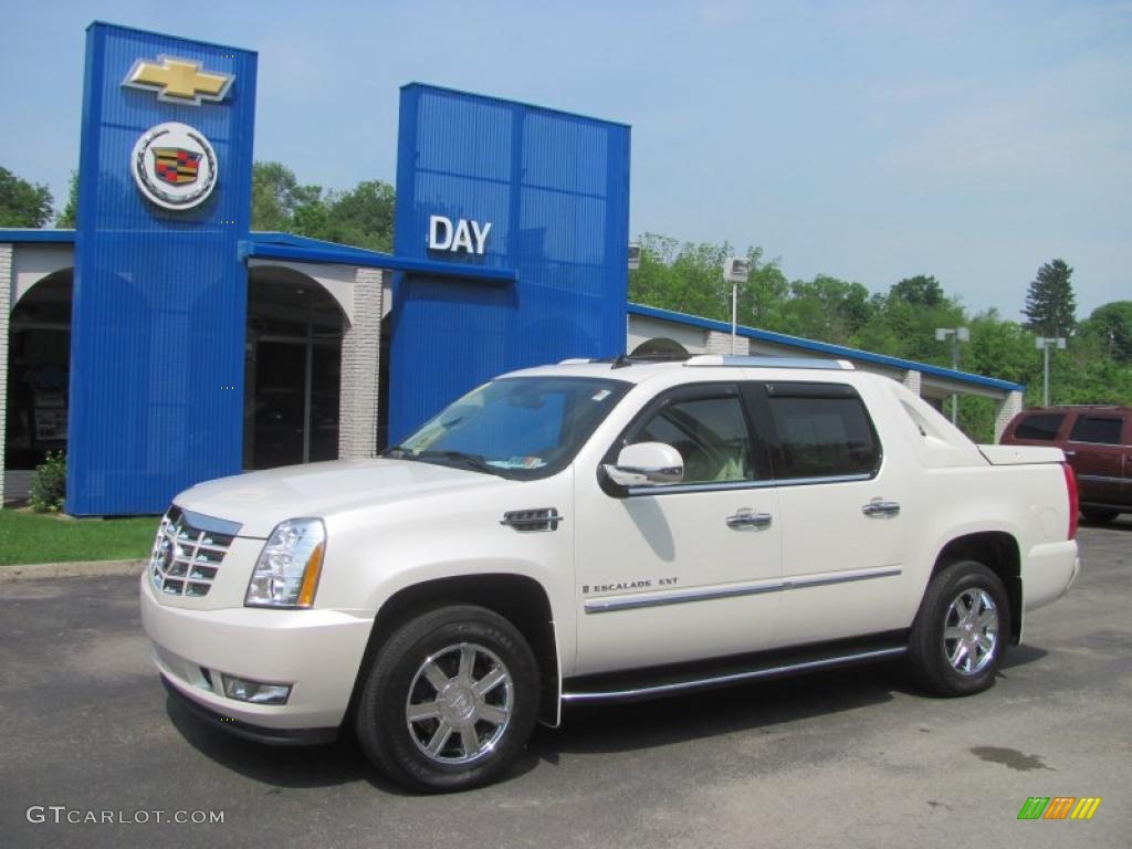 2007 Escalade EXT AWD - White Diamond / Cocoa/Light Cashmere photo #1