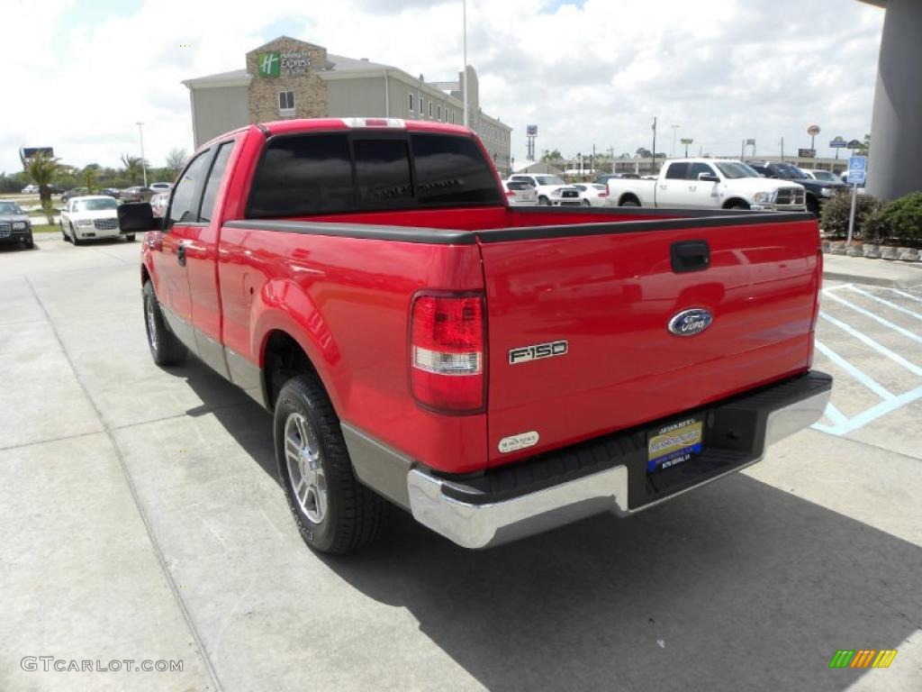 2006 F150 XLT SuperCab - Bright Red / Tan photo #3