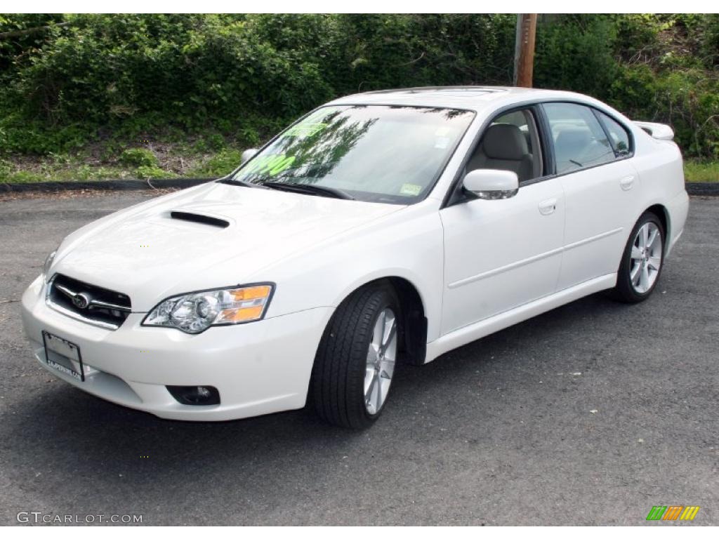 2007 Legacy 2.5 GT Limited Sedan - Satin White Pearl / Ivory photo #1