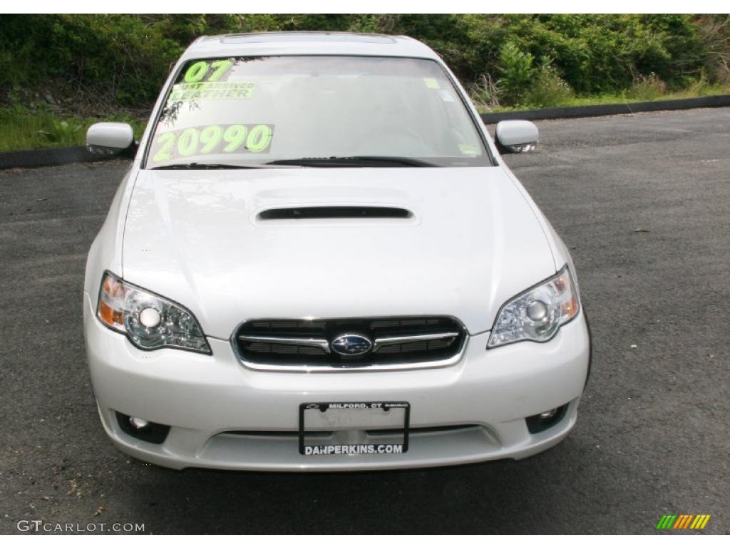 2007 Legacy 2.5 GT Limited Sedan - Satin White Pearl / Ivory photo #2