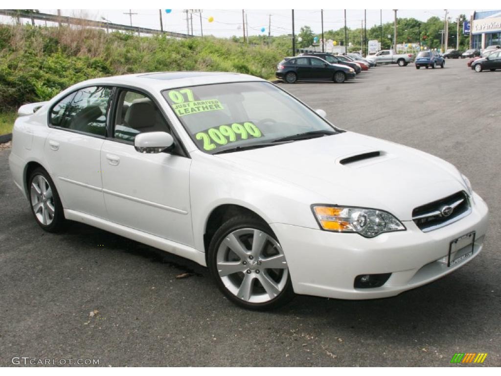 2007 Legacy 2.5 GT Limited Sedan - Satin White Pearl / Ivory photo #3