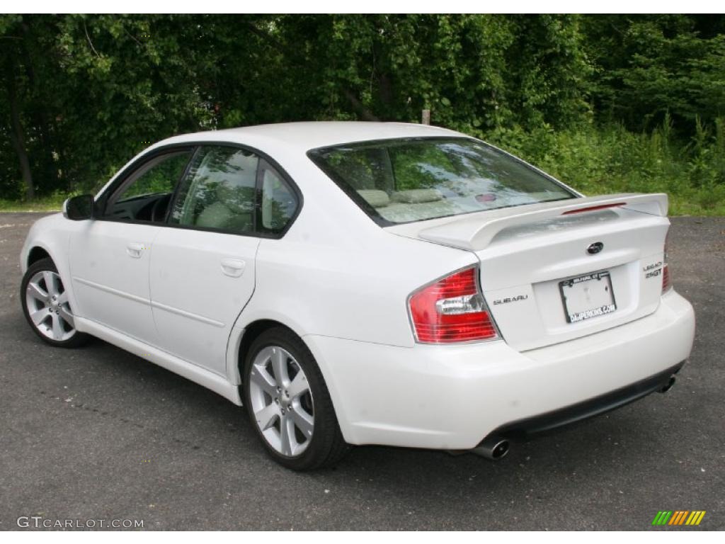 2007 Legacy 2.5 GT Limited Sedan - Satin White Pearl / Ivory photo #8