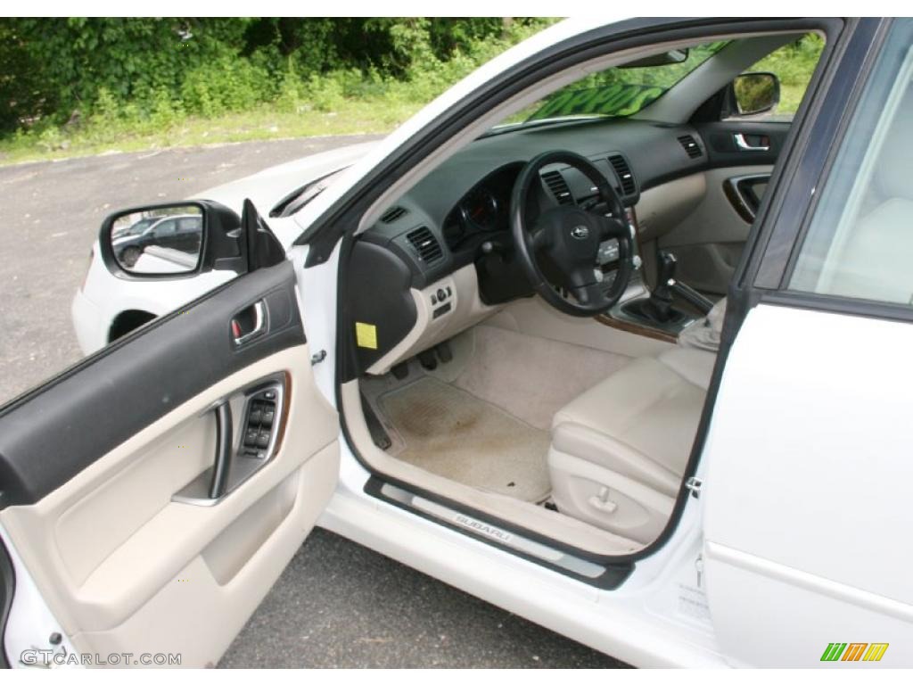 2007 Legacy 2.5 GT Limited Sedan - Satin White Pearl / Ivory photo #11