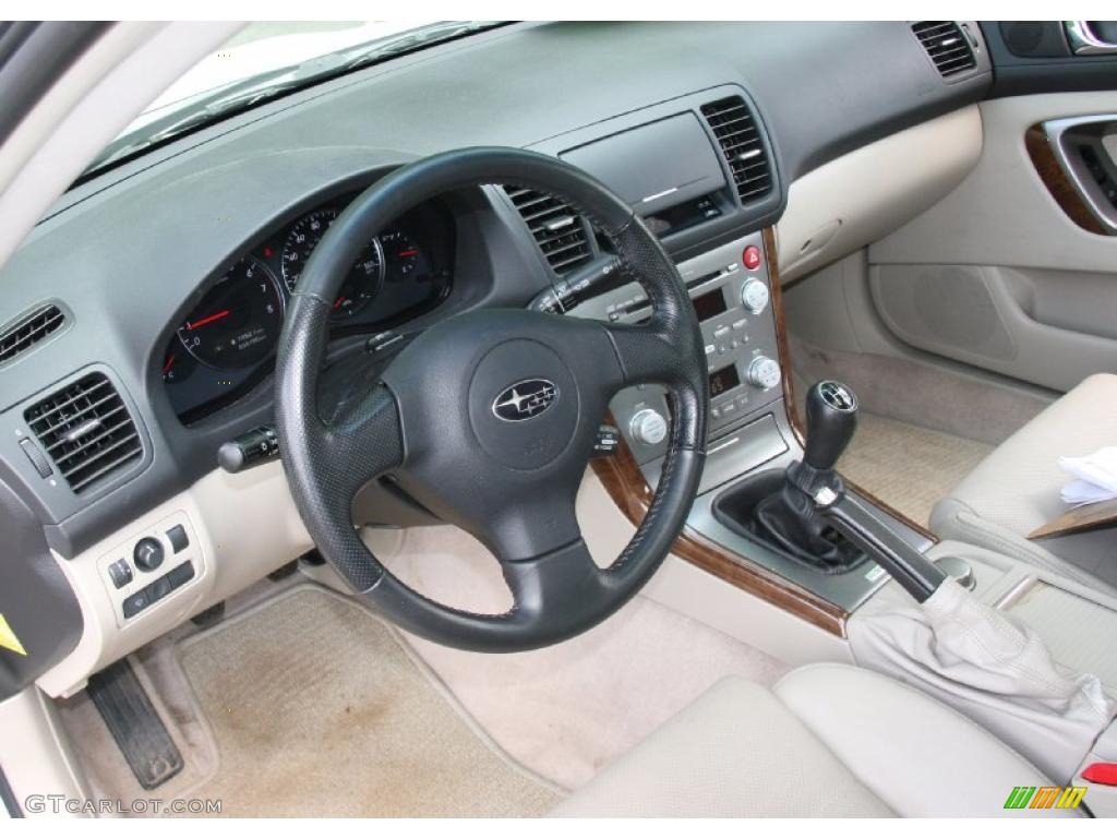 2007 Legacy 2.5 GT Limited Sedan - Satin White Pearl / Ivory photo #12