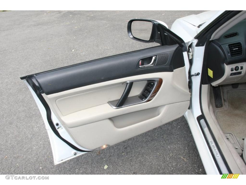 2007 Legacy 2.5 GT Limited Sedan - Satin White Pearl / Ivory photo #14