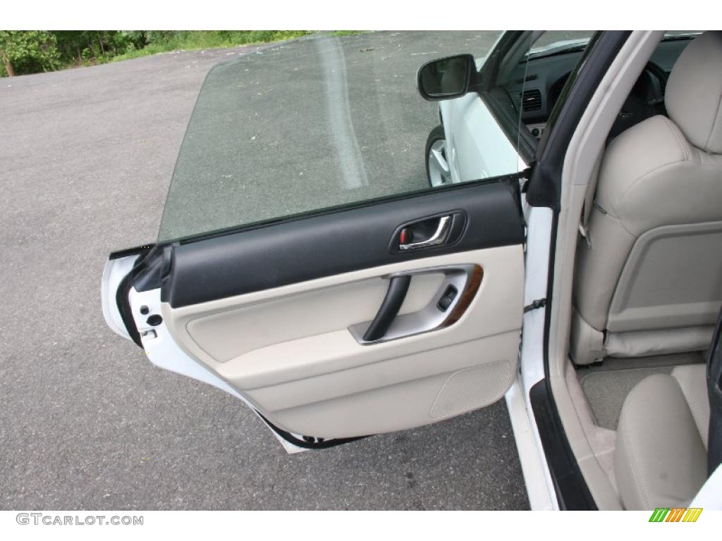 2007 Legacy 2.5 GT Limited Sedan - Satin White Pearl / Ivory photo #15